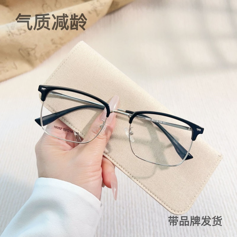 新款时尚眉毛眼睛架素颜眉线框16052斯文痞帅丹阳眼镜工厂批发