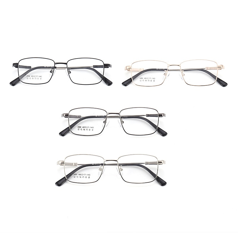记忆金属眼镜框小尺寸镜架686跨境眼镜瘦脸镜架批发全框眼镜框
