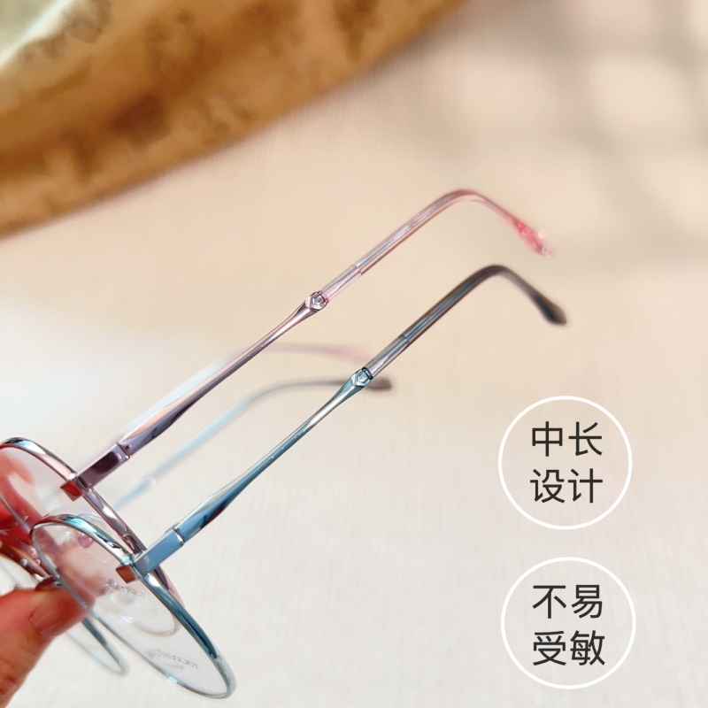 新款 近视眼镜1768全框眼镜架带锁块男女士多边形复古金属眼镜框