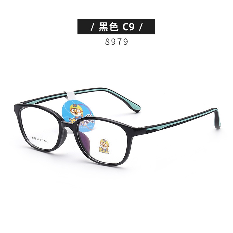 新款小红书透明 儿童近视散光矫正眼镜批发8979 双色硅胶眼镜框