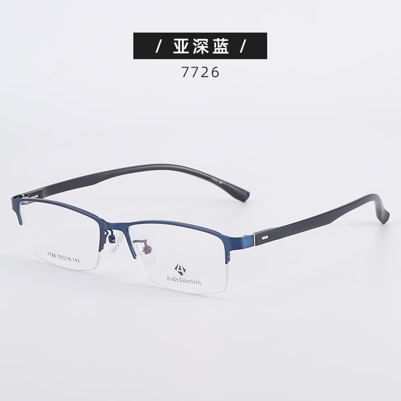 钢板眉毛眼镜框架厂家批发7726男士金属全框架 光学眼镜架丹阳