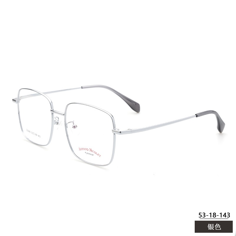 小红书种草方形复古眼镜框双色平光镜厂家批发22089宽边丝镜架