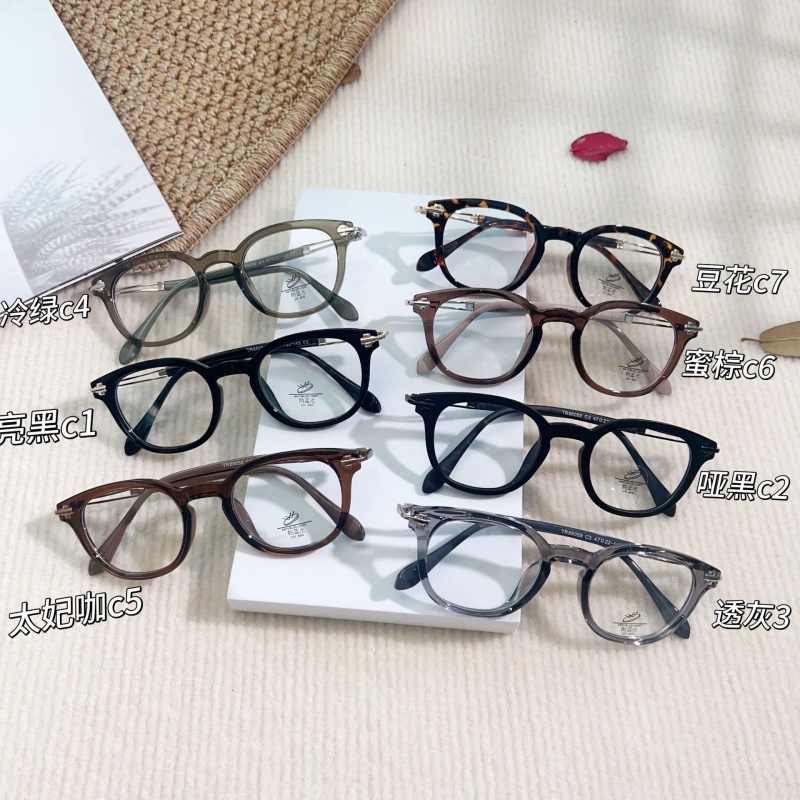 新款TR90黑框小红书同款男可配度数方形镜框批发素颜显瘦平光镜女