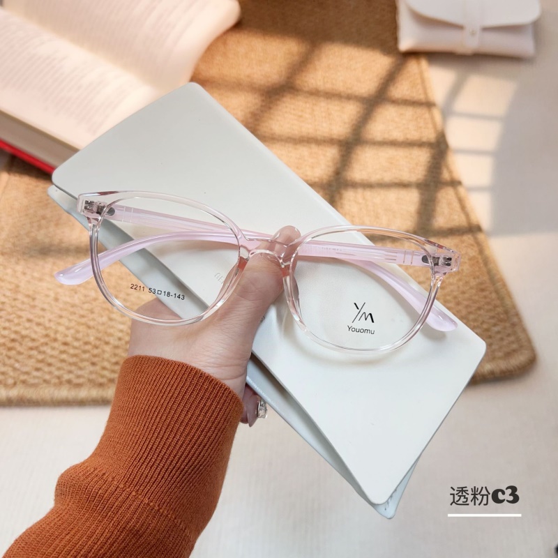新款圆形近视眼镜tr90男女士学生款2211全框架眼镜金属铰链TR镜架