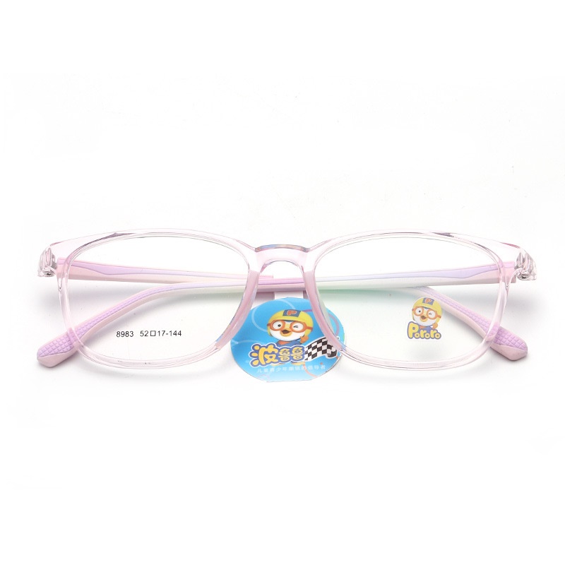 新款小红书透明 儿童近视散光矫正眼镜批发8983 双色硅胶眼镜框
