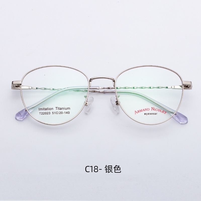 多色小红书复古眼镜 深圳电镀多边形开球镜架22023男女式平光眼镜