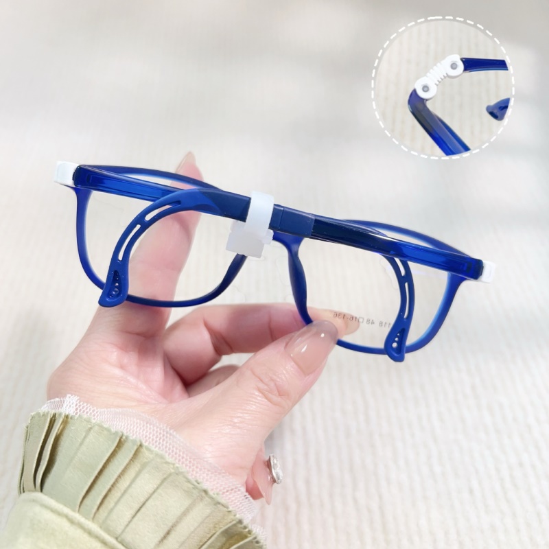 李一白同款硅胶眼镜框儿童新款色系男女学生软鼻托不滑脱眼镜6118