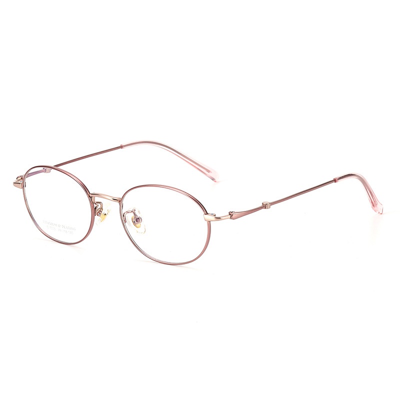 新款超轻眼镜框女士素颜全框椭圆形丹阳眼镜IP小框近视纯钛镜框