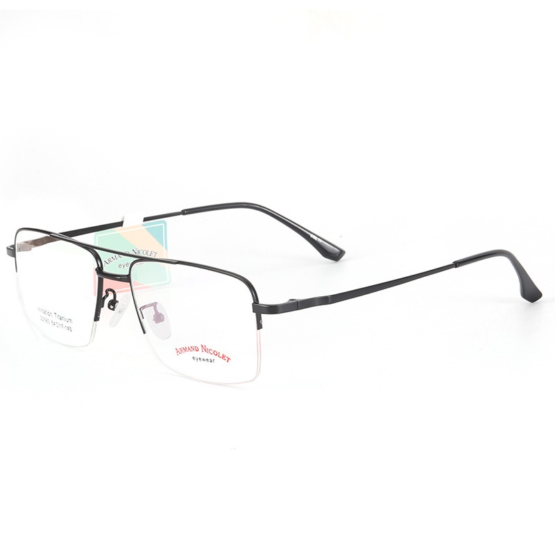 开球潮范复古眼镜半框镜架22083可配墨镜男女式双梁平光镜框