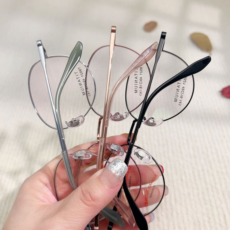 复古多边形小镜框9521立体宽边丝丹阳可配眼镜高度近视纯钛镜框