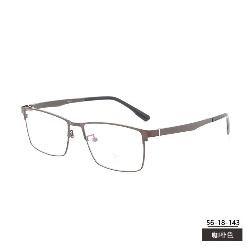 新款金属眼镜框批发丹阳全框 商务男款钢板近视镜架塑钢腿60025