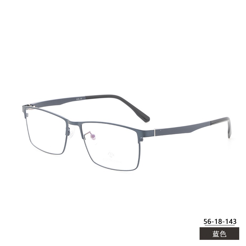 新款金属眼镜框批发丹阳全框 商务男款钢板近视镜架塑钢腿60025