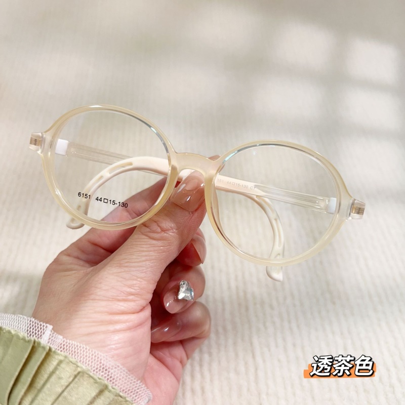 某白同款透明色系男女款TR90软鼻托舒适眼镜6151硅胶儿童眼镜框
