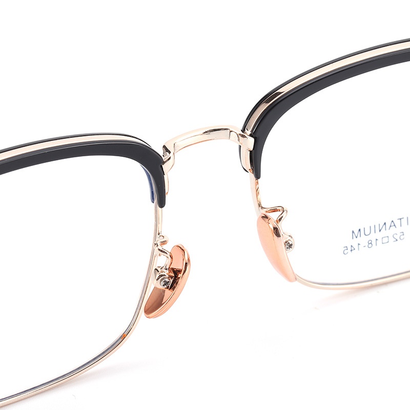 无磁钛眉毛眼镜架 时尚丹阳工厂68809眉线框小红书潮复古黑框眼镜