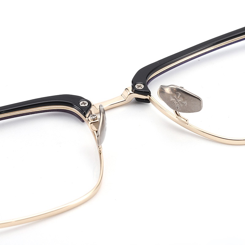 时尚潮款平光镜17050小红书韩范眉线框高品质纯钛眉毛眼镜架配镜