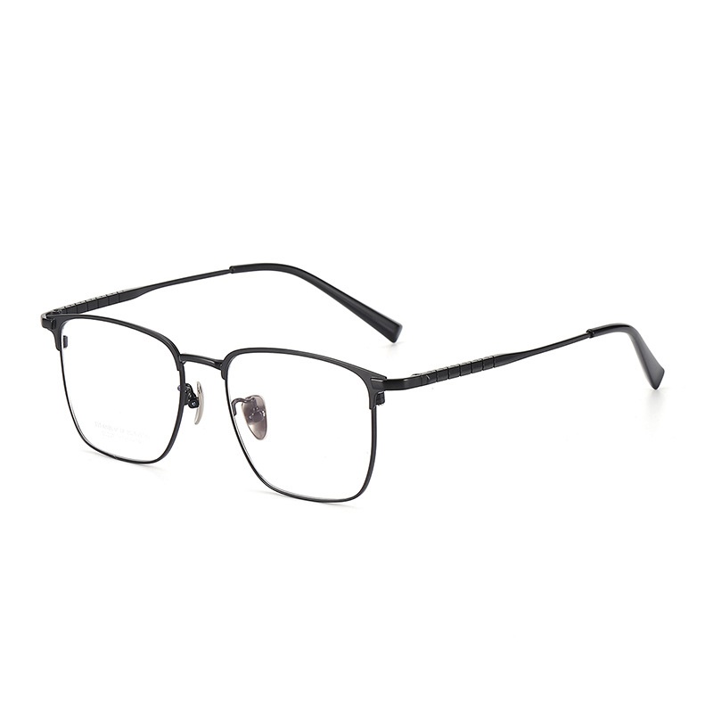 高级感丹阳眼镜男近视镜框90001复古跨境方框眼镜时尚纯钛镜框