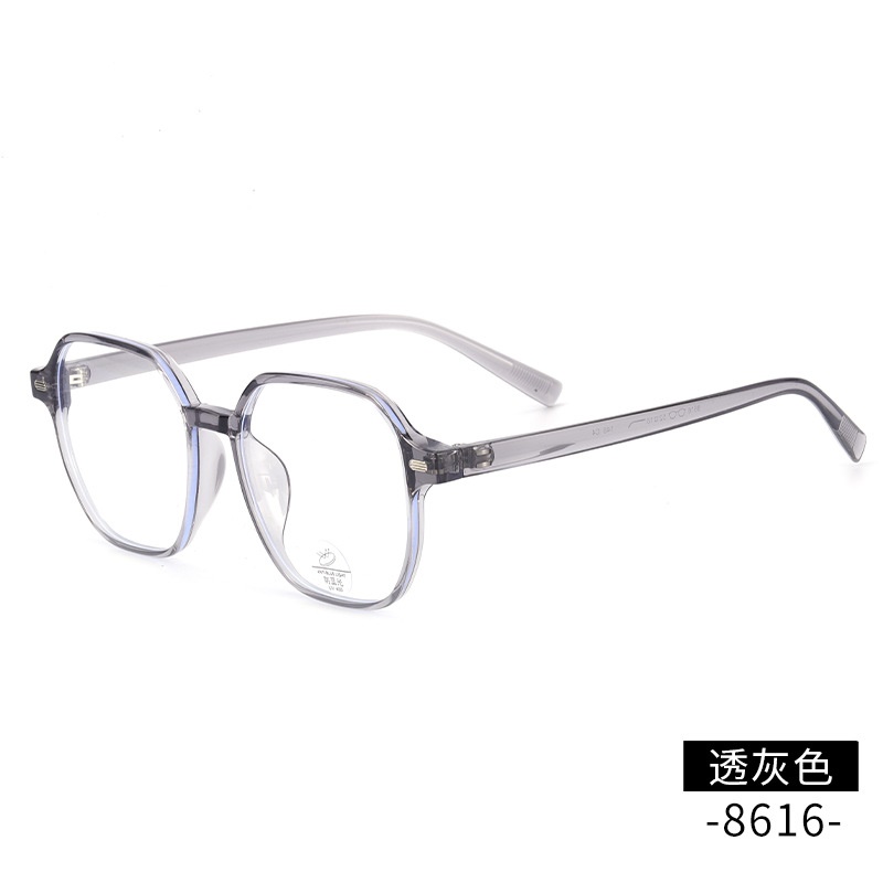 抖音网红透明眼镜框8616复古平光镜铆钉显瘦学生tr90防蓝光眼镜