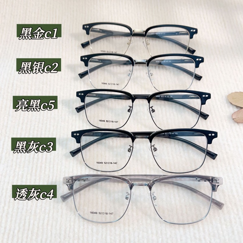 新款时尚眉毛眼睛架近视眉线框16049斯文柳丁半框tr90眉毛眼镜框