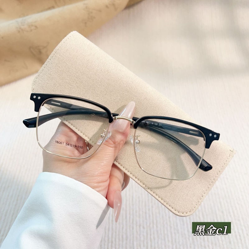 新款无磁钛眉毛眼镜架时尚眉线框16061丹阳斯文痞帅复古眼镜批发