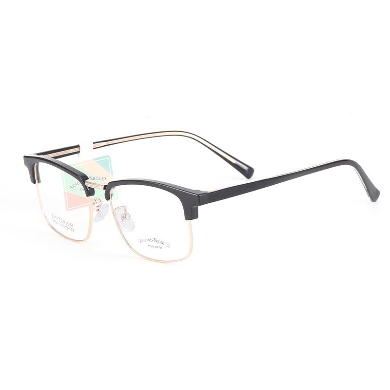 丹阳工厂黑框眼镜时尚复古眉毛框眼镜9909潮款眉线架板材小框