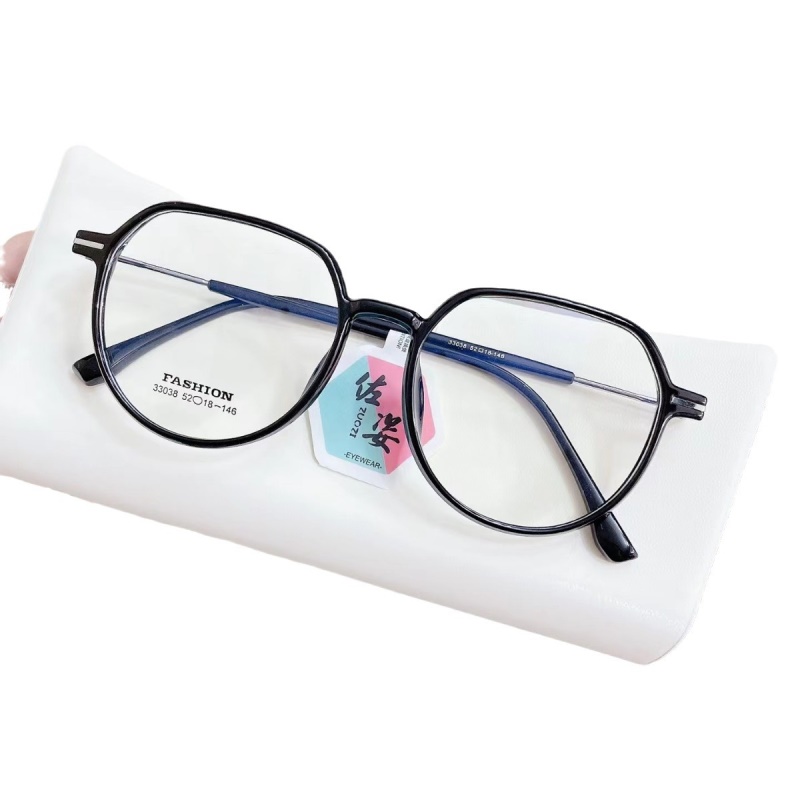 透明TR网红防蓝光复古眼镜框 小红书新款黑色显瘦tr90素颜平光镜