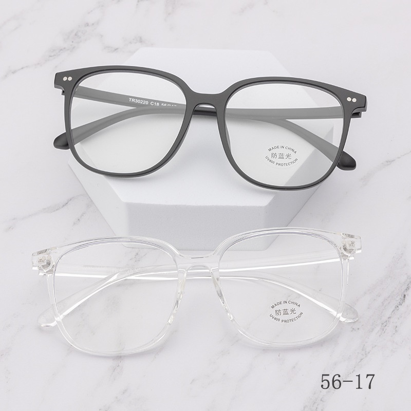 黑色柳丁大框潮款平光镜30220电脑护目镜网红复古配近视眼镜 tr90