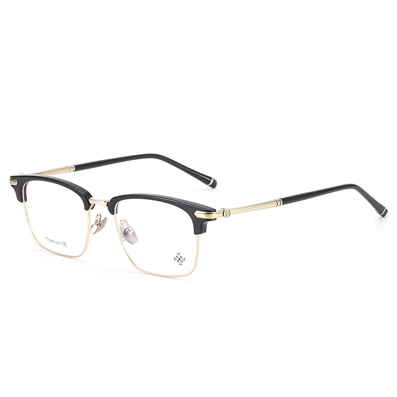 丹阳潮款平光镜17052小红书韩范眉线框高品质纯钛眉毛眼镜架配镜