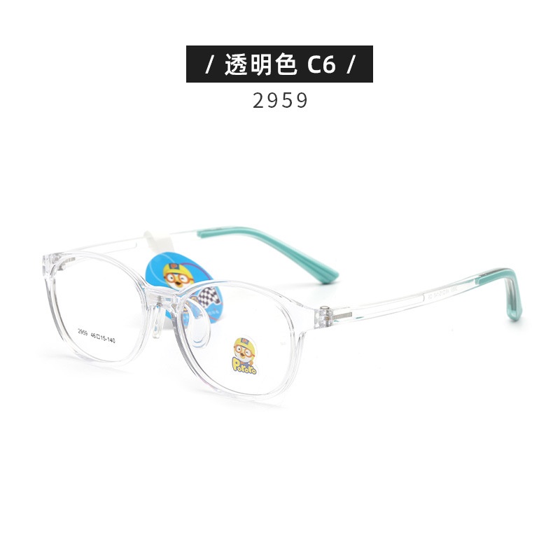 儿童眼镜框架近视女硅胶鼻托可爱防脱落TR90学生架男韩版透明色系