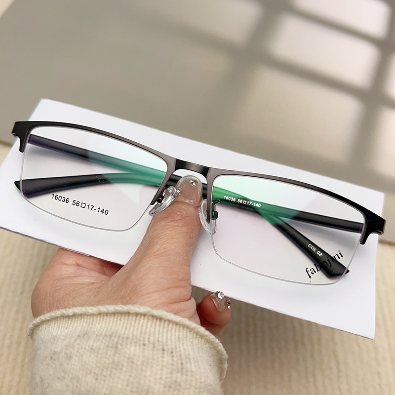 丹阳友顺新款钢板金属合金眼镜架半框男款眼镜16036 近视眼镜框