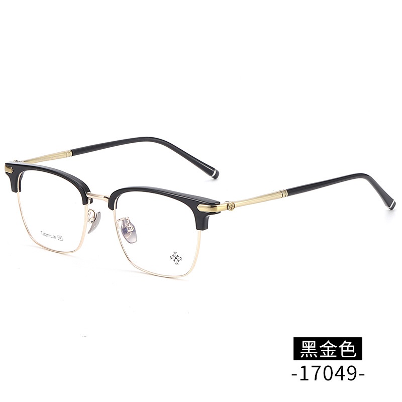 纯钛眉毛眼镜架 工厂批发17049克罗时尚小红书潮款高品质平光眼镜