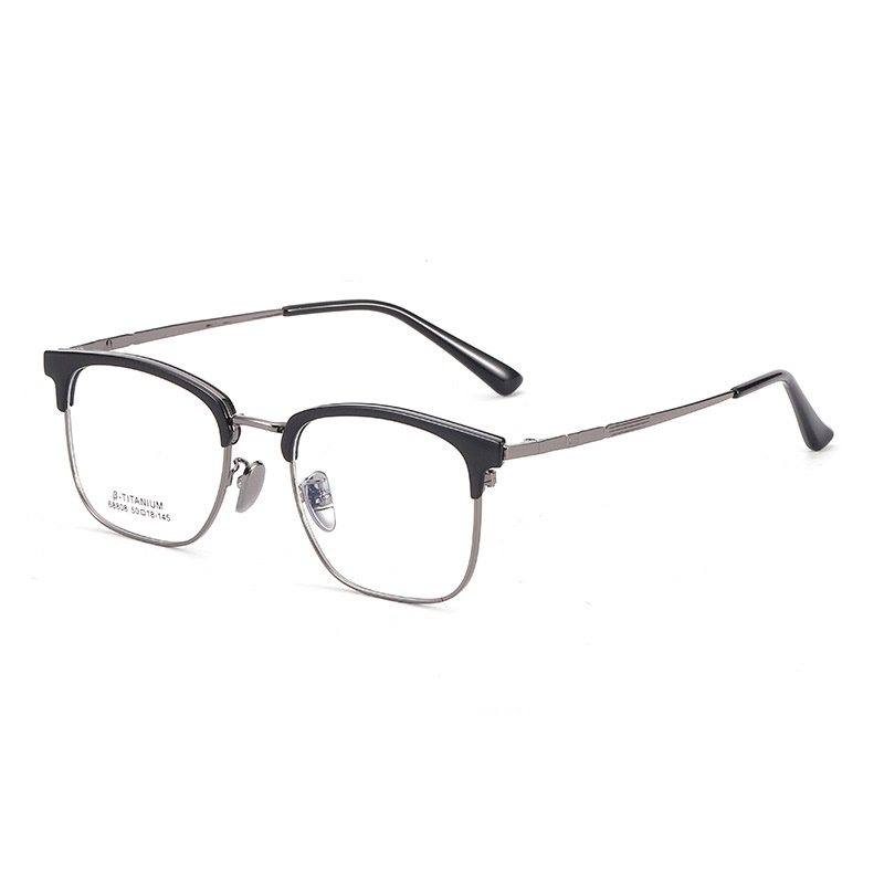 新款无磁钛眉毛眼镜架 时尚眉线框68808小红书潮复古黑框眼镜批发