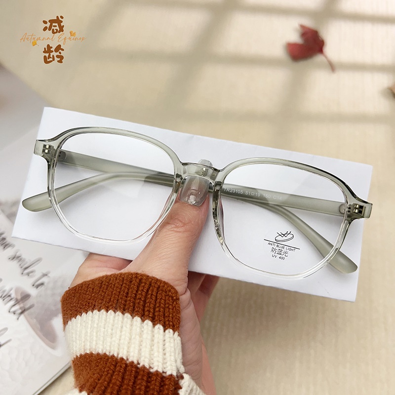 TR透明网红同款23105防蓝光眼镜框 小红书种草丹阳配镜tr90平光镜