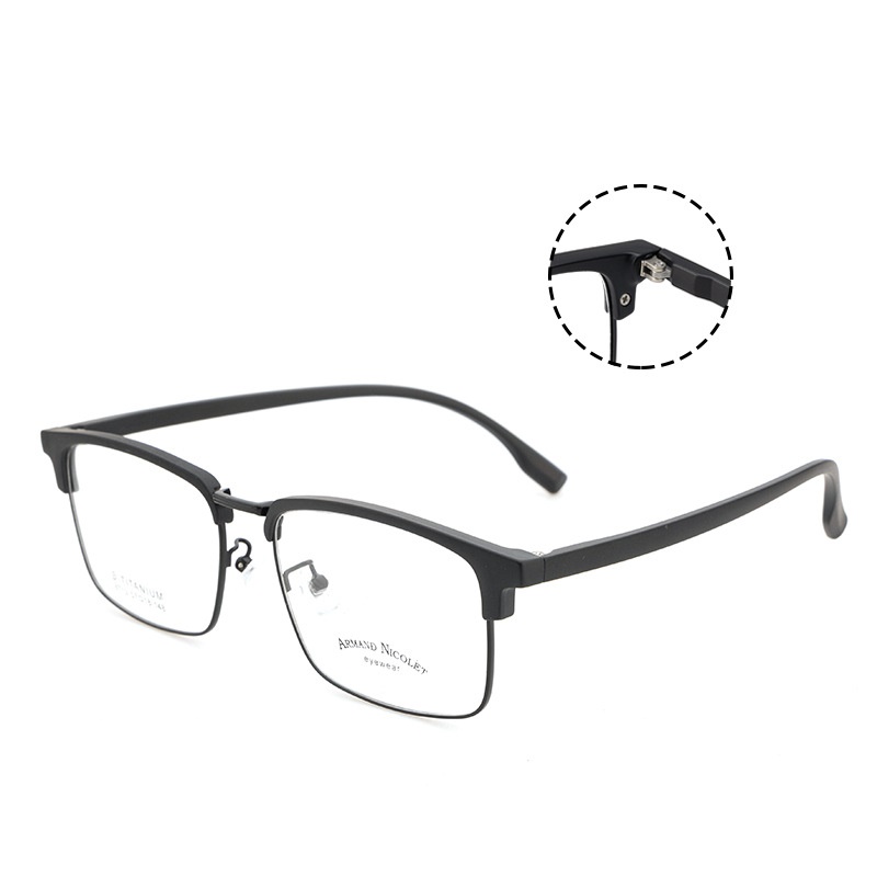 男士眉毛眼镜框架 时尚抖音同款8713TR90眉线大号黑框复古架批发