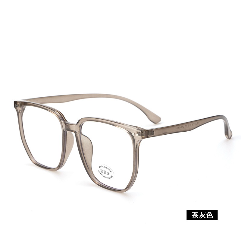 米钉平光镜透明小红书同款30326电脑护目镜复古学生tr90大框近视