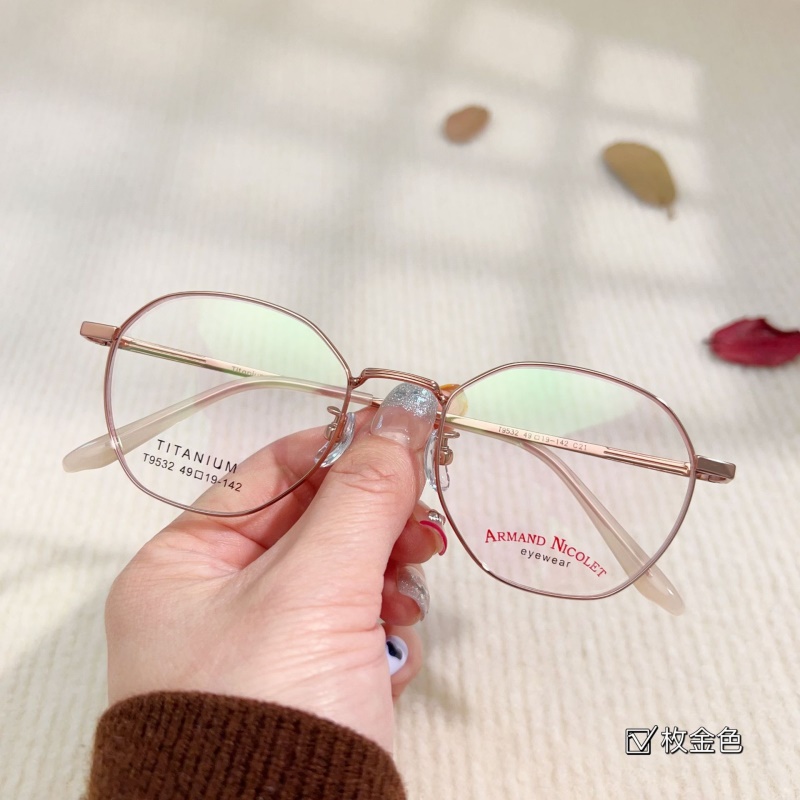 素颜超轻眼镜框男9532加宽小框高度近视眼镜框女多边形钛架镜框