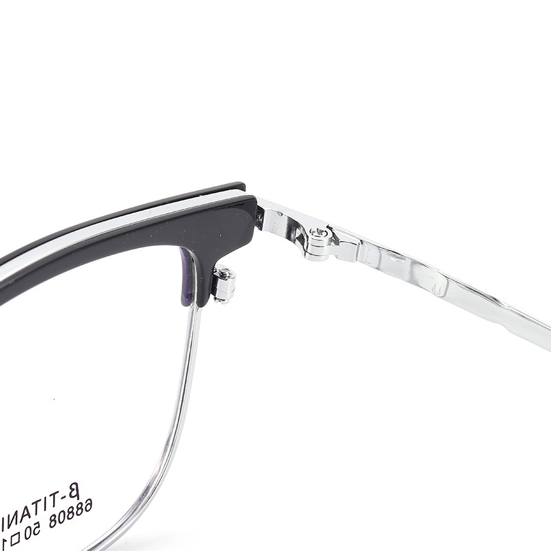 新款无磁钛眉毛眼镜架 时尚眉线框68808小红书潮复古黑框眼镜批发