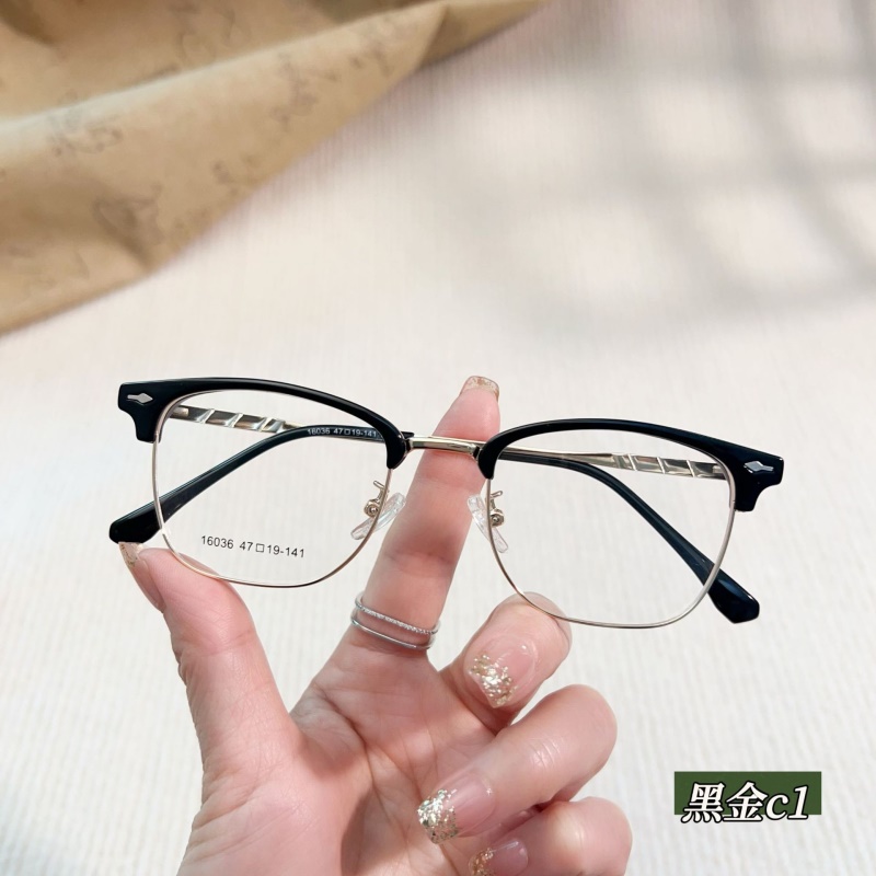 新款时尚瘦脸眉毛架素颜眉毛框眼镜小号丹阳眼镜工厂店批发