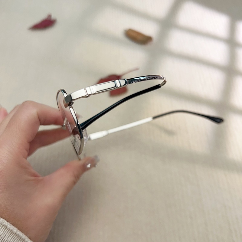 IP金属眼镜框宽边记忆架钛合金 9112镜腿可弯曲男士近视老花镜架