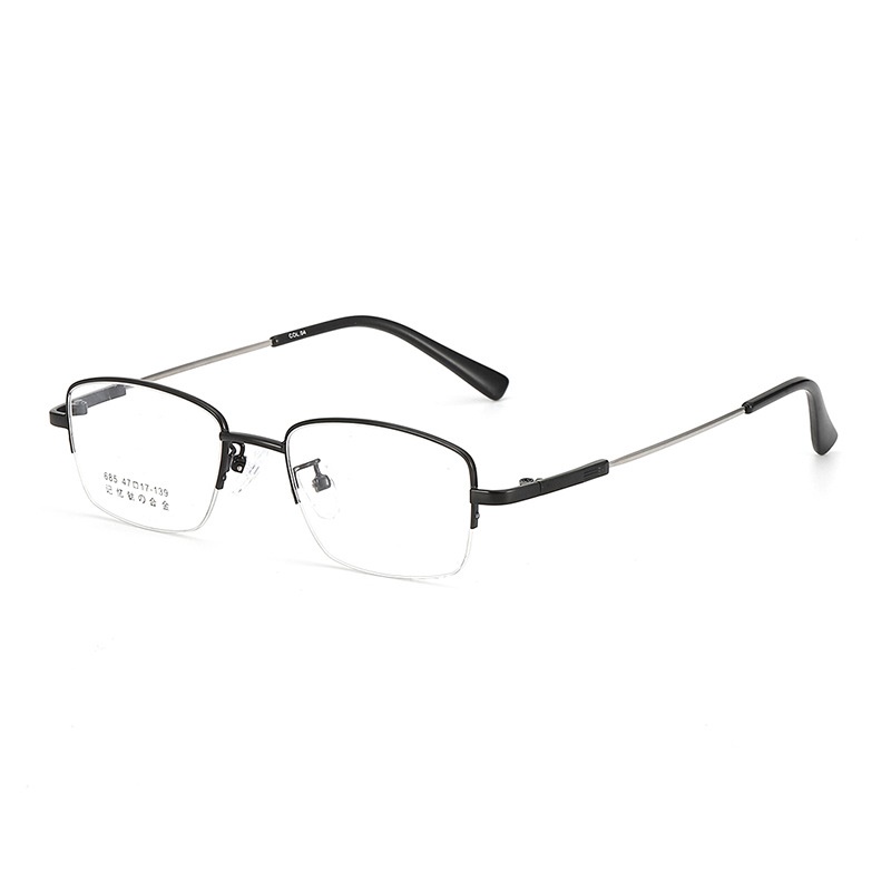 金属半框眼镜男记忆钛镜框女丹阳工厂店批发小脸镜架老花眼镜框