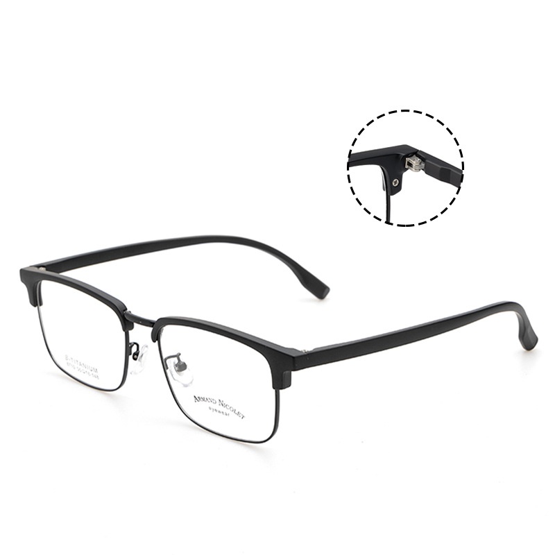 男士眉毛眼镜框架 时尚小红书同款8710TR90眉线中号黑框复古架