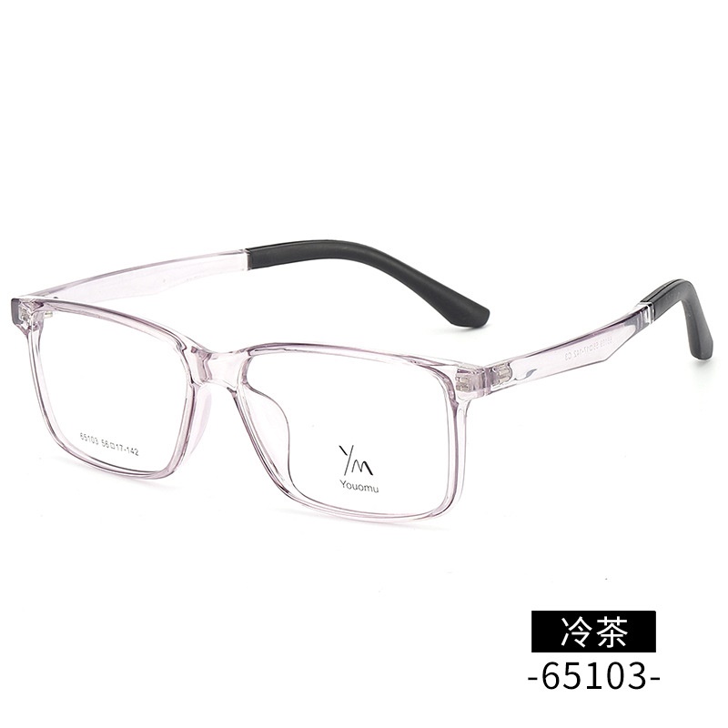 丹阳近视眼镜男批发65103男款超轻大脸镜框全框架tr90眼镜框