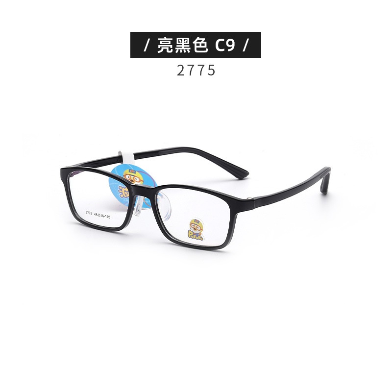 儿童眼镜框架近视女2775硅胶鼻托防脱落TR90学生架男韩版透明色系