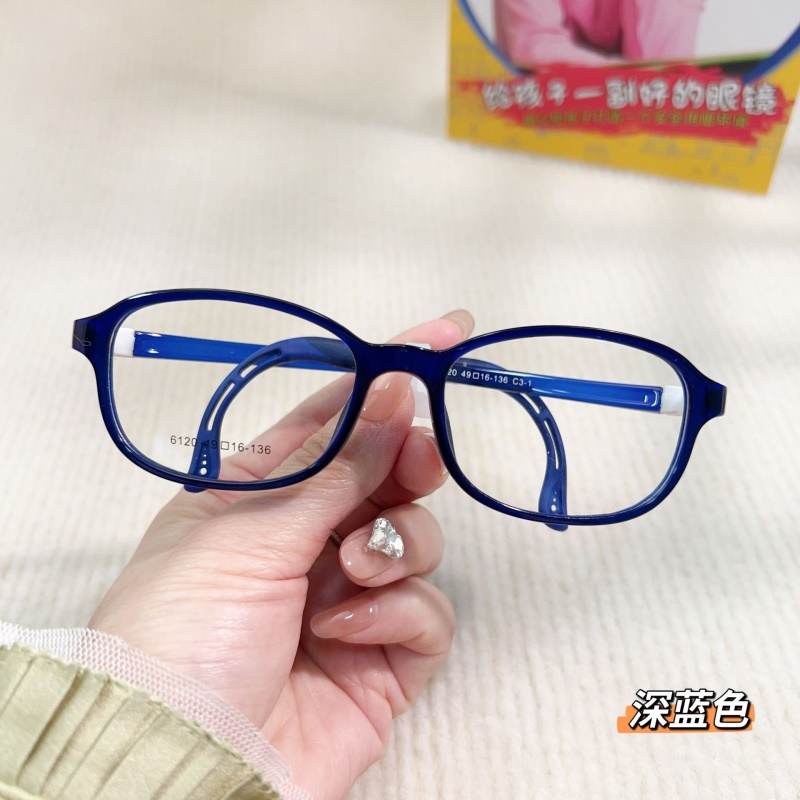硅胶儿童眼镜框某白同款透明色系男女款软鼻托舒适无痕眼镜6120