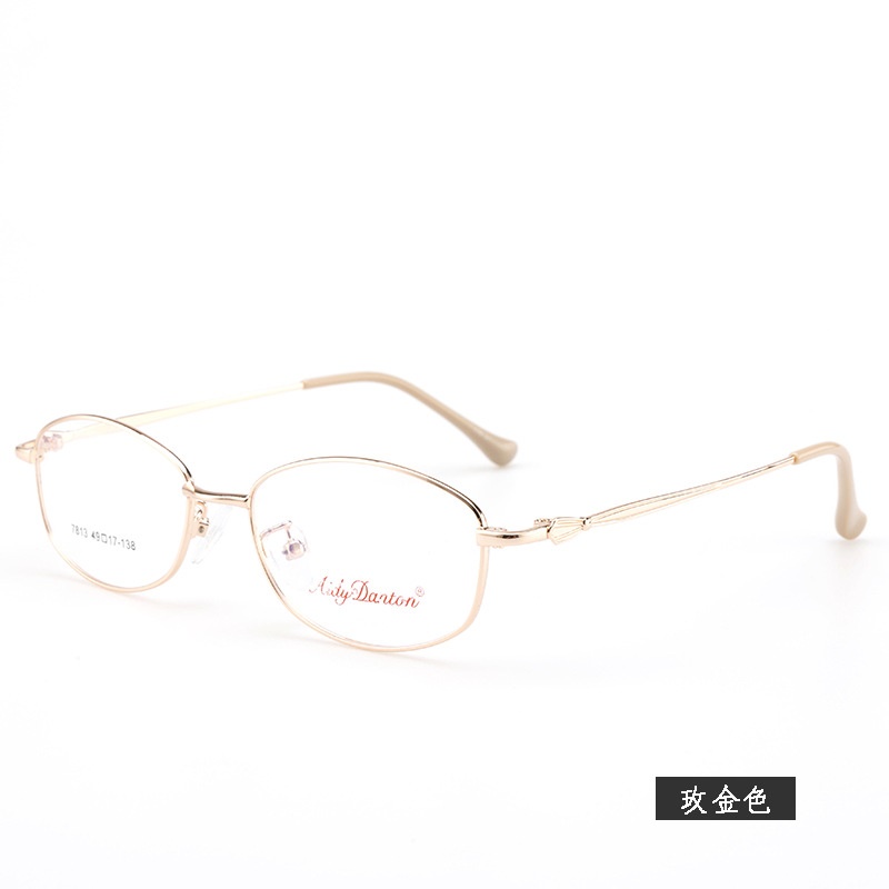 时尚新款可配高度近视眼镜7813厂家批发全框商务小号女士金属镜架