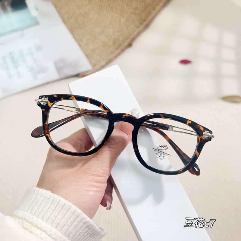 新款TR90黑框小红书同款男可配度数方形镜框批发素颜显瘦平光镜女