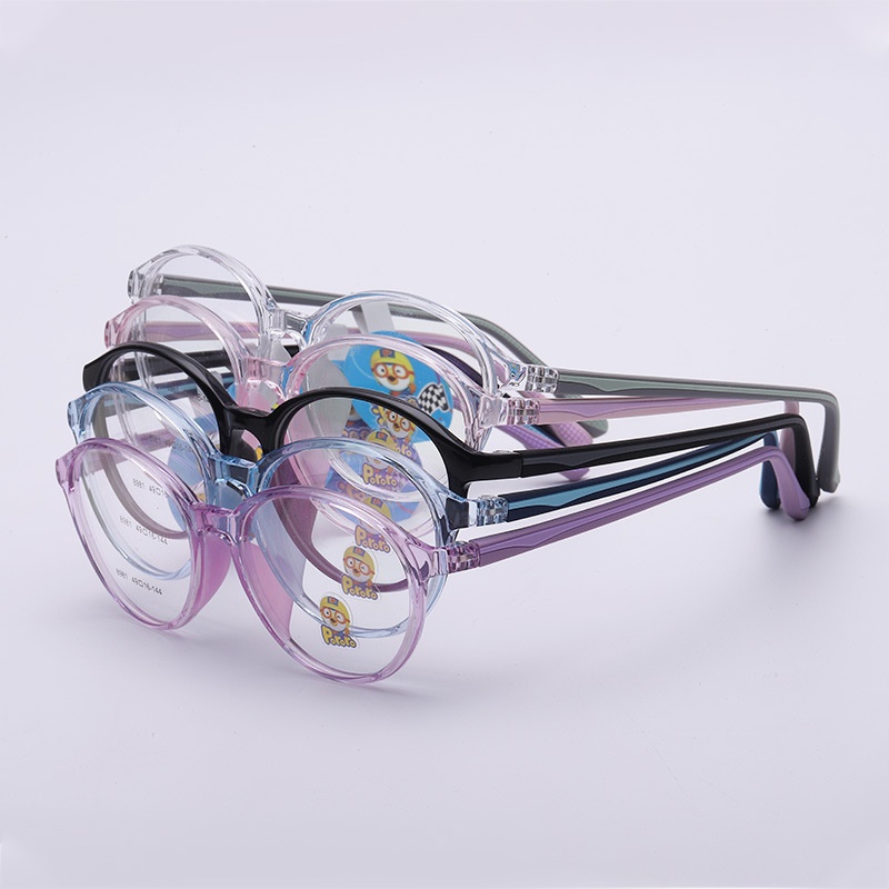 新款韩版透明系 近视散光矫正儿童眼镜架批发8981双色硅胶眼镜框