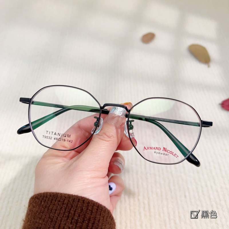 素颜超轻眼镜框男9532加宽小框高度近视眼镜框女多边形钛架镜框