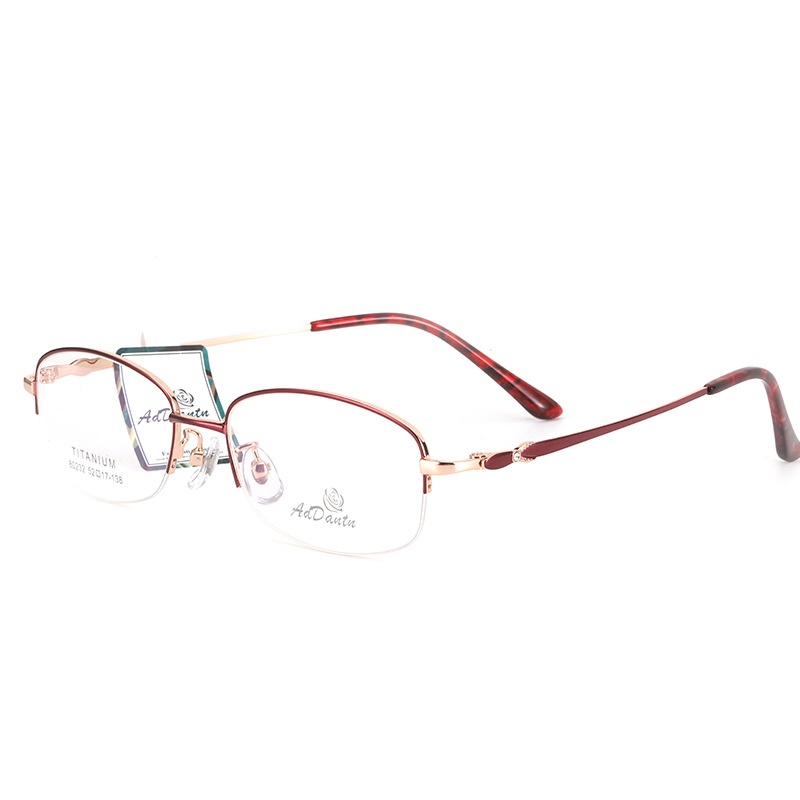 超轻纯钛眼镜框女士近视 时尚商务气质镜框80232正品半框B钛镜架