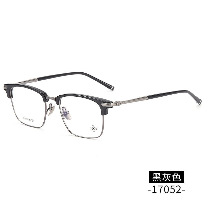 丹阳潮款平光镜17052小红书韩范眉线框高品质纯钛眉毛眼镜架配镜