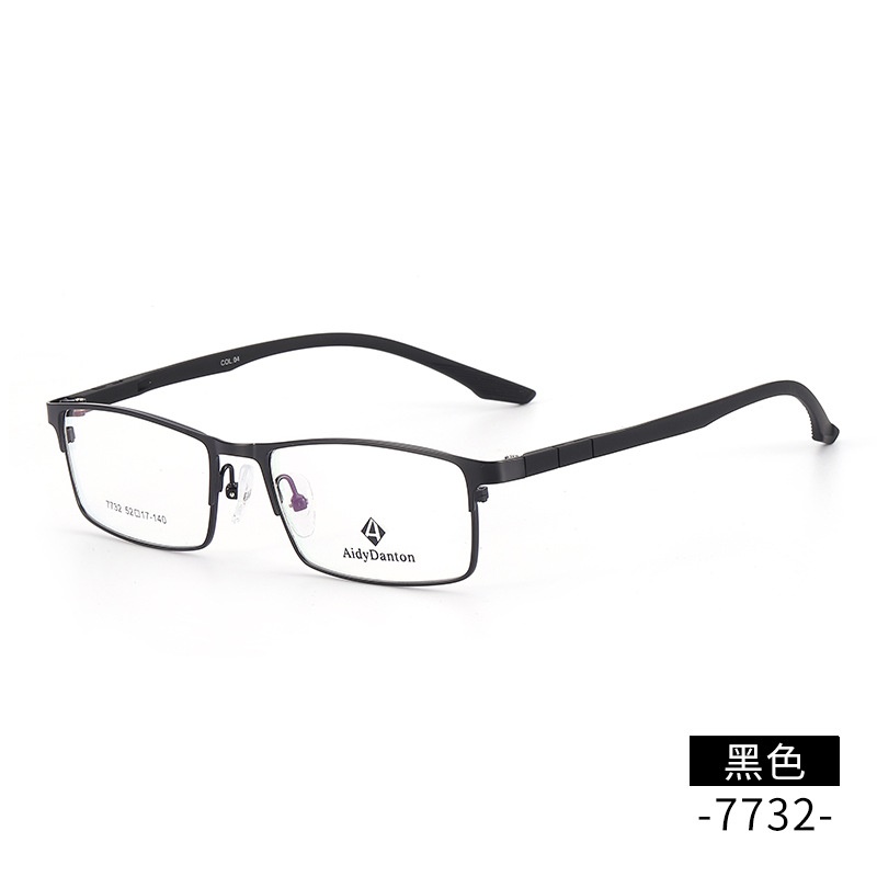 钢板眼镜框7732男士金属休闲全框架丹阳工厂批发  中小号眼镜架
